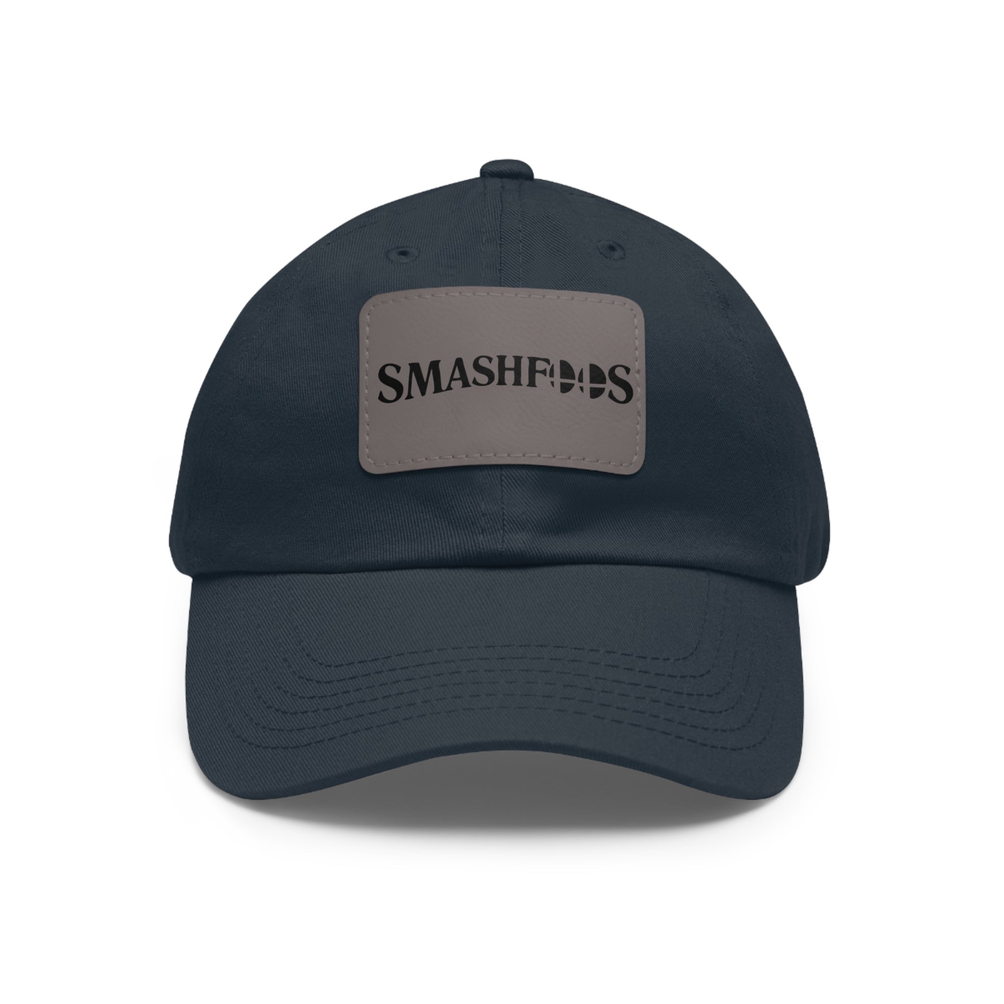 Smashfoos Leather Patch Dad Hat — Black Casual Streetwear Cap