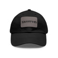 Smashfoos Leather Patch Dad Hat — Black Casual Streetwear Cap