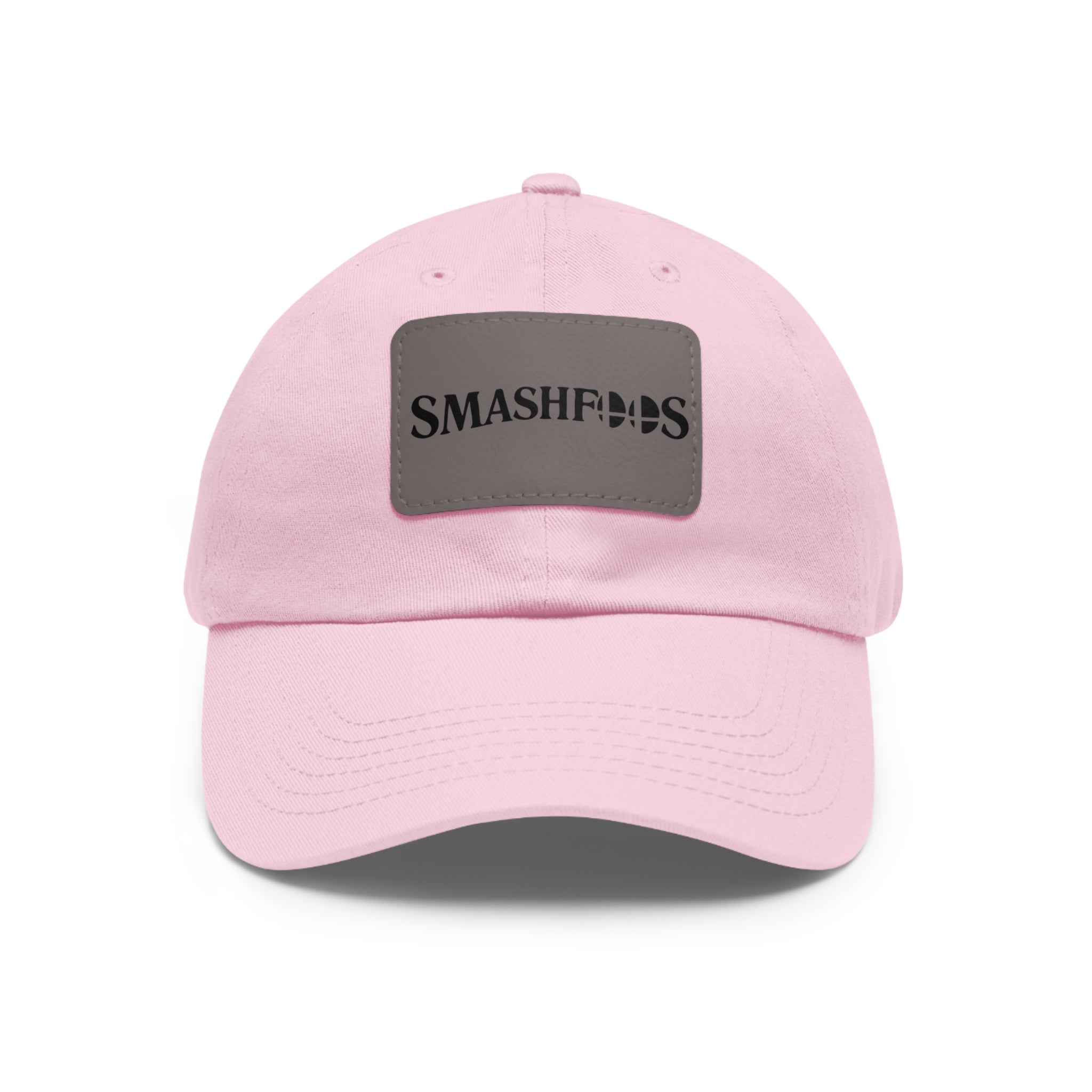 Smashfoos Leather Patch Dad Hat — Black Casual Streetwear Cap