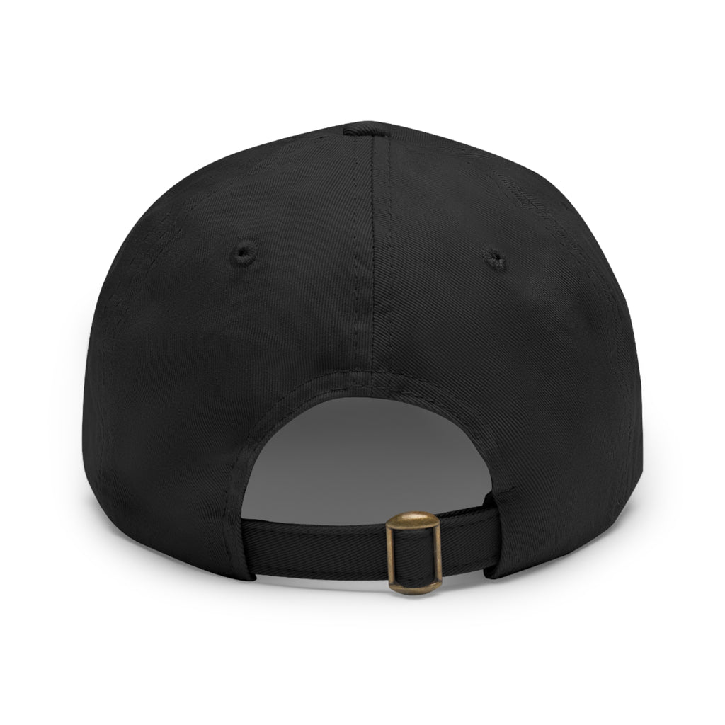 Smashfoos Leather Patch Dad Hat — Black Casual Streetwear Cap