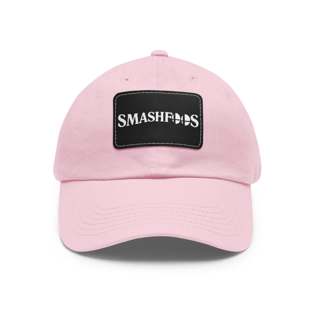 Smashfoos Leather Patch Dad Hat — Black Casual Streetwear Cap