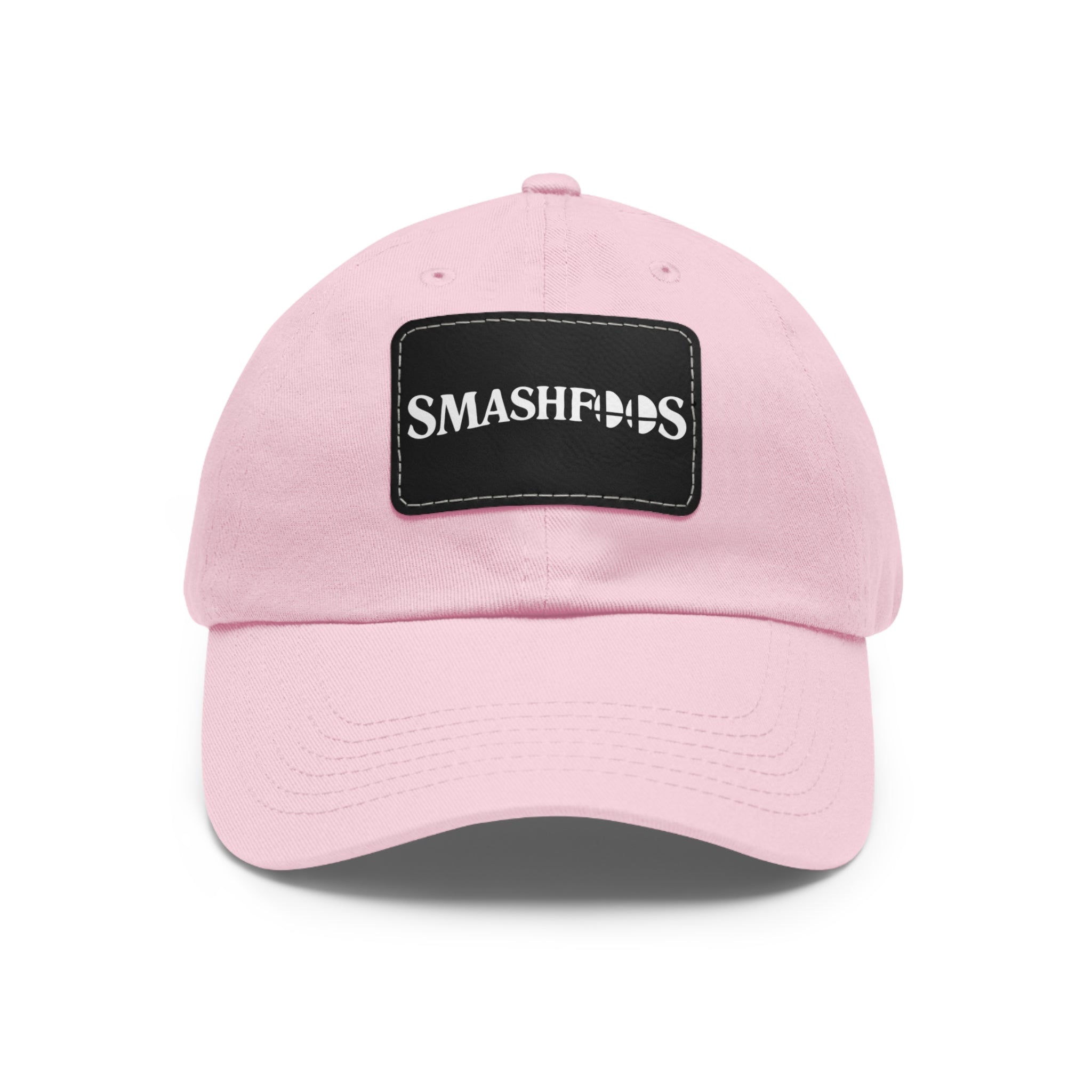 Smashfoos Leather Patch Dad Hat — Black Casual Streetwear Cap