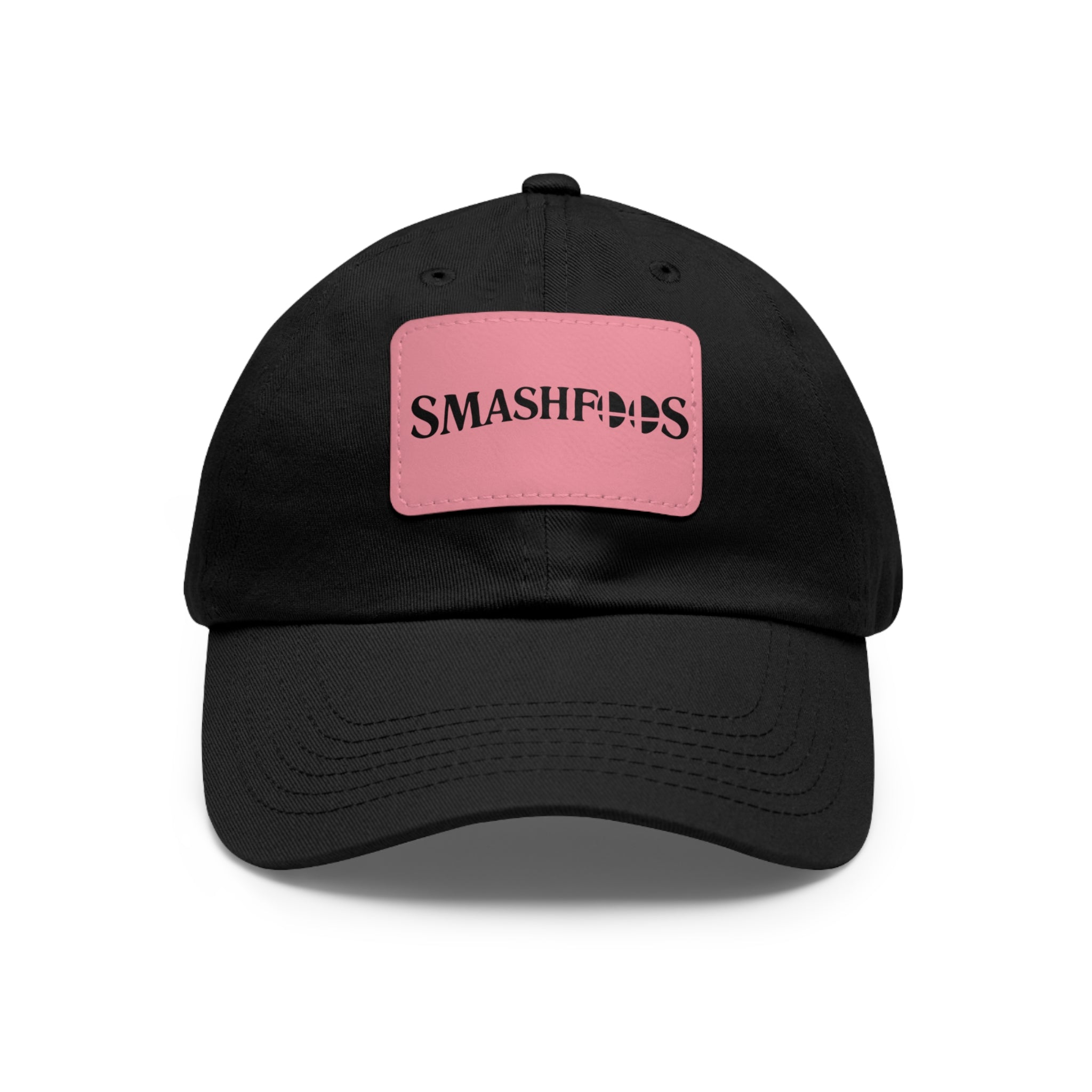 Smashfoos Leather Patch Dad Hat — Black Casual Streetwear Cap