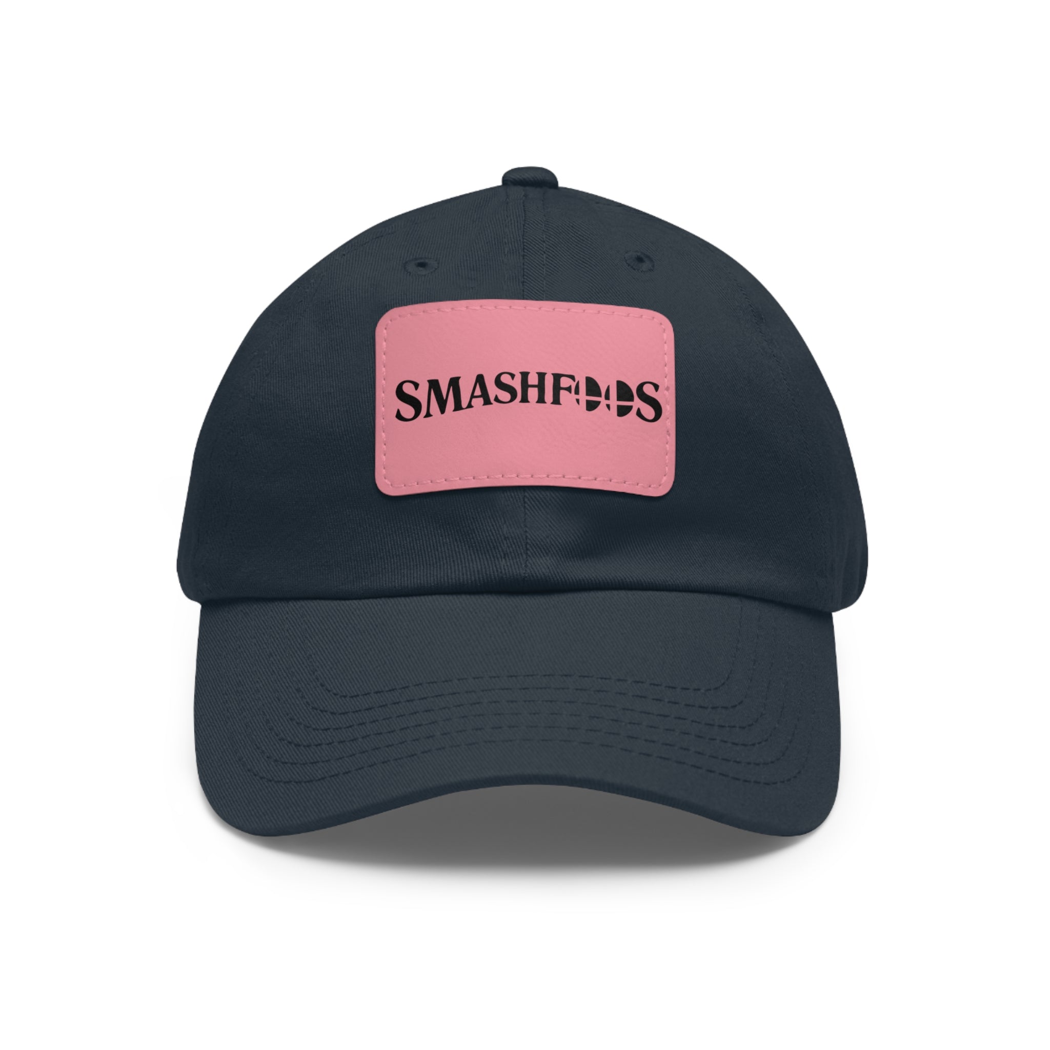 Smashfoos Leather Patch Dad Hat — Black Casual Streetwear Cap