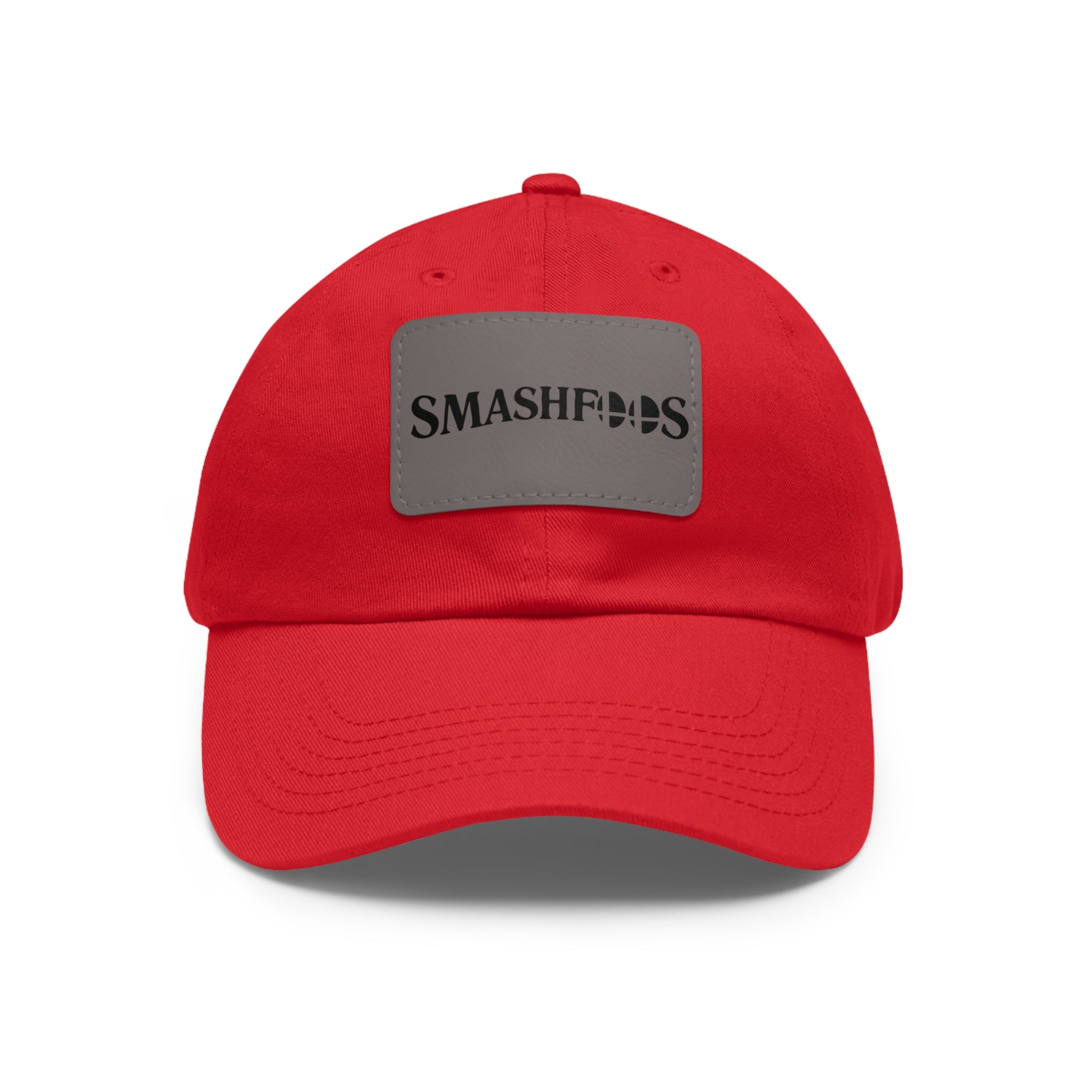 Smashfoos Leather Patch Dad Hat — Black Casual Streetwear Cap