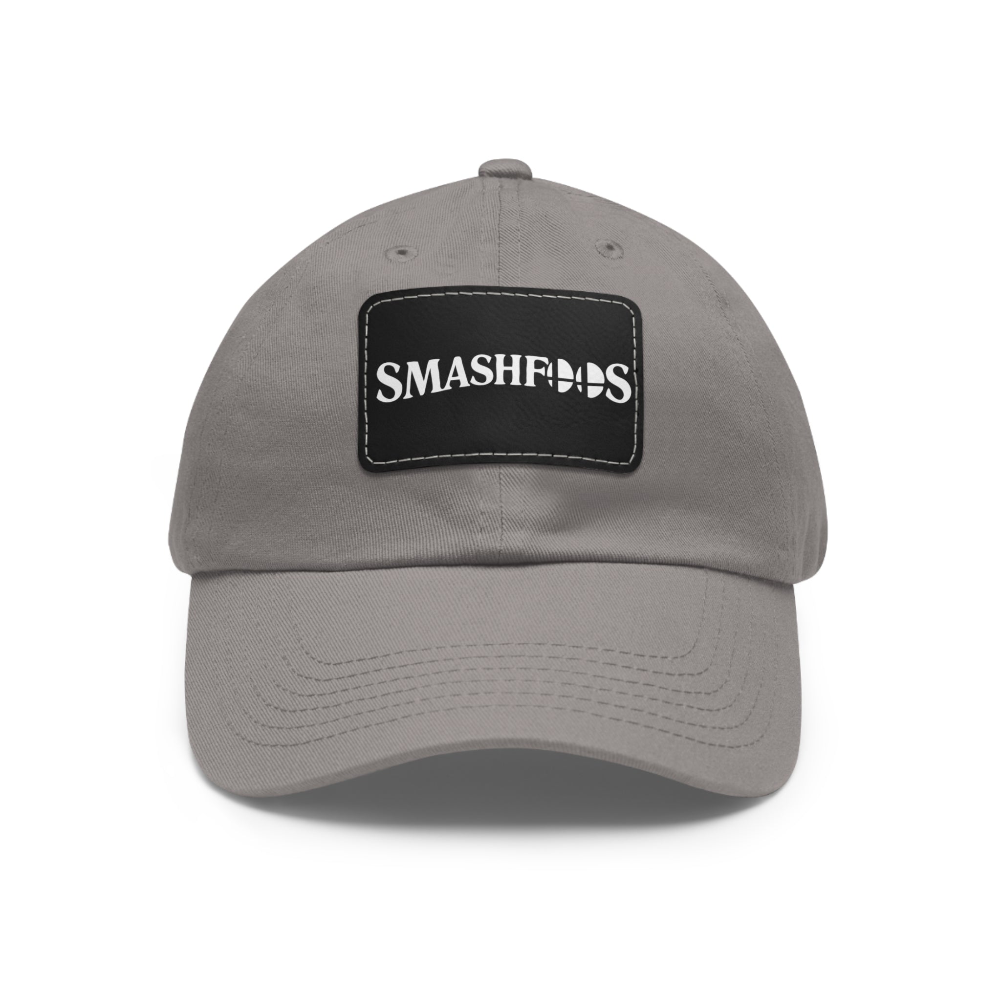 Smashfoos Leather Patch Dad Hat — Black Casual Streetwear Cap