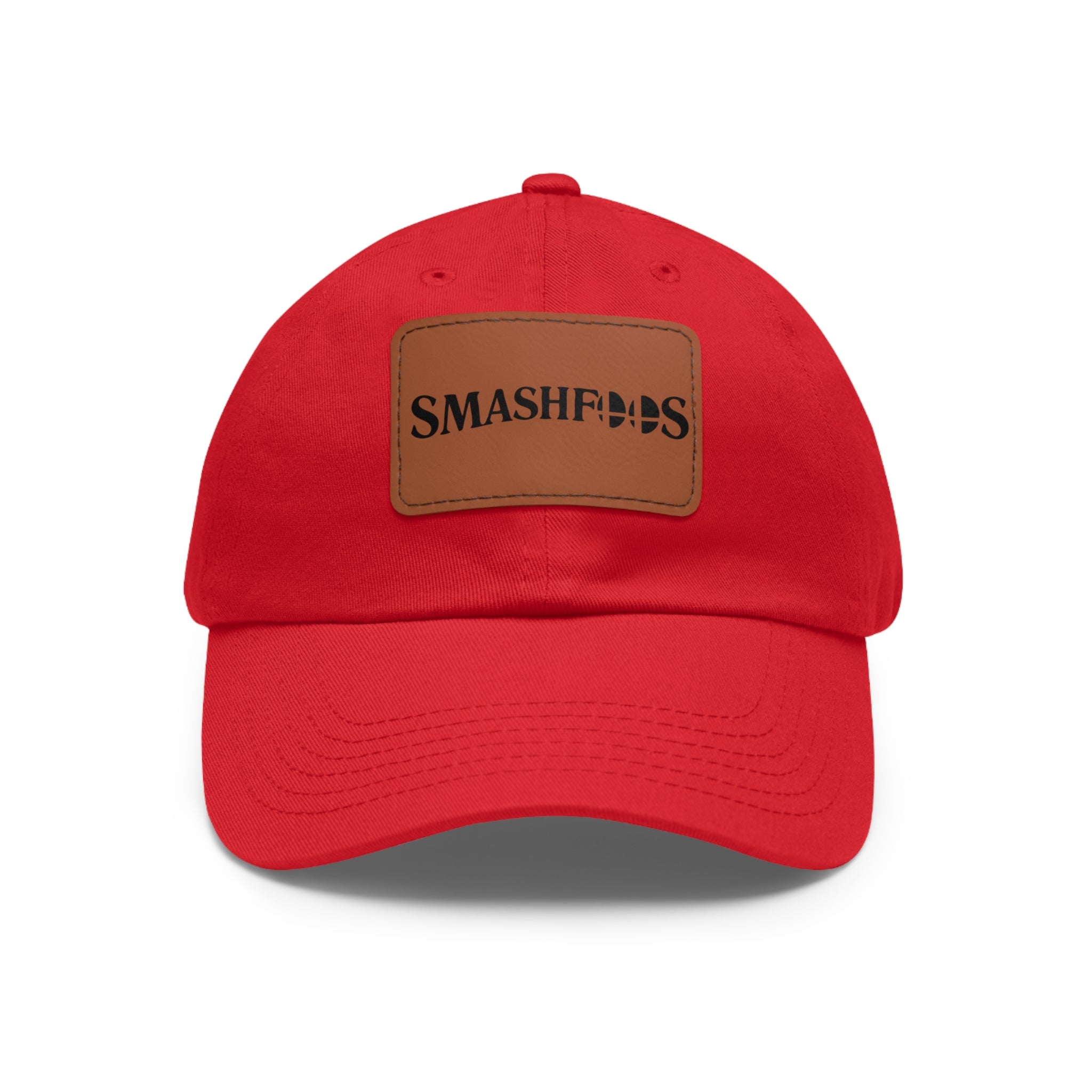 Smashfoos Leather Patch Dad Hat — Black Casual Streetwear Cap