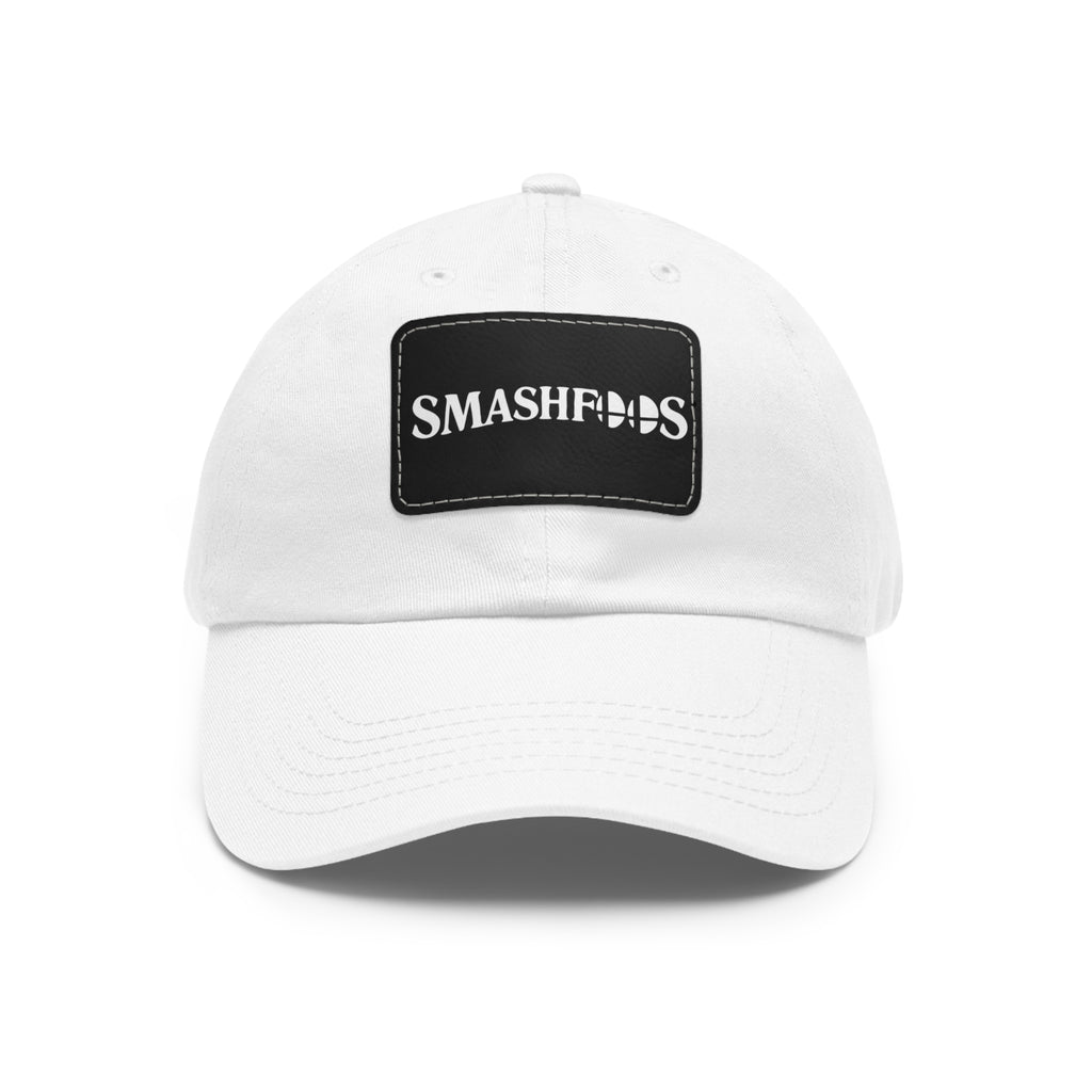 Smashfoos Leather Patch Dad Hat — Black Casual Streetwear Cap
