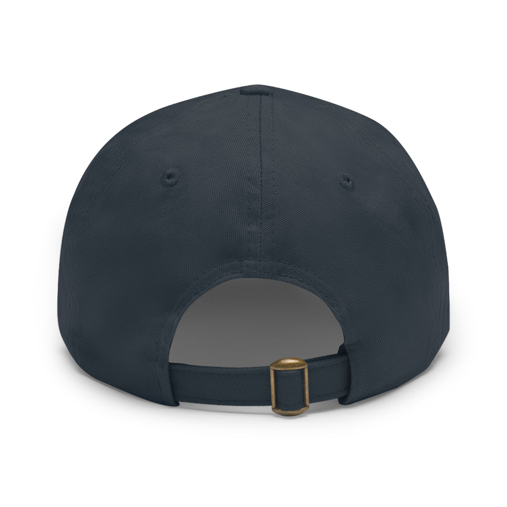 Smashfoos Leather Patch Dad Hat — Black Casual Streetwear Cap