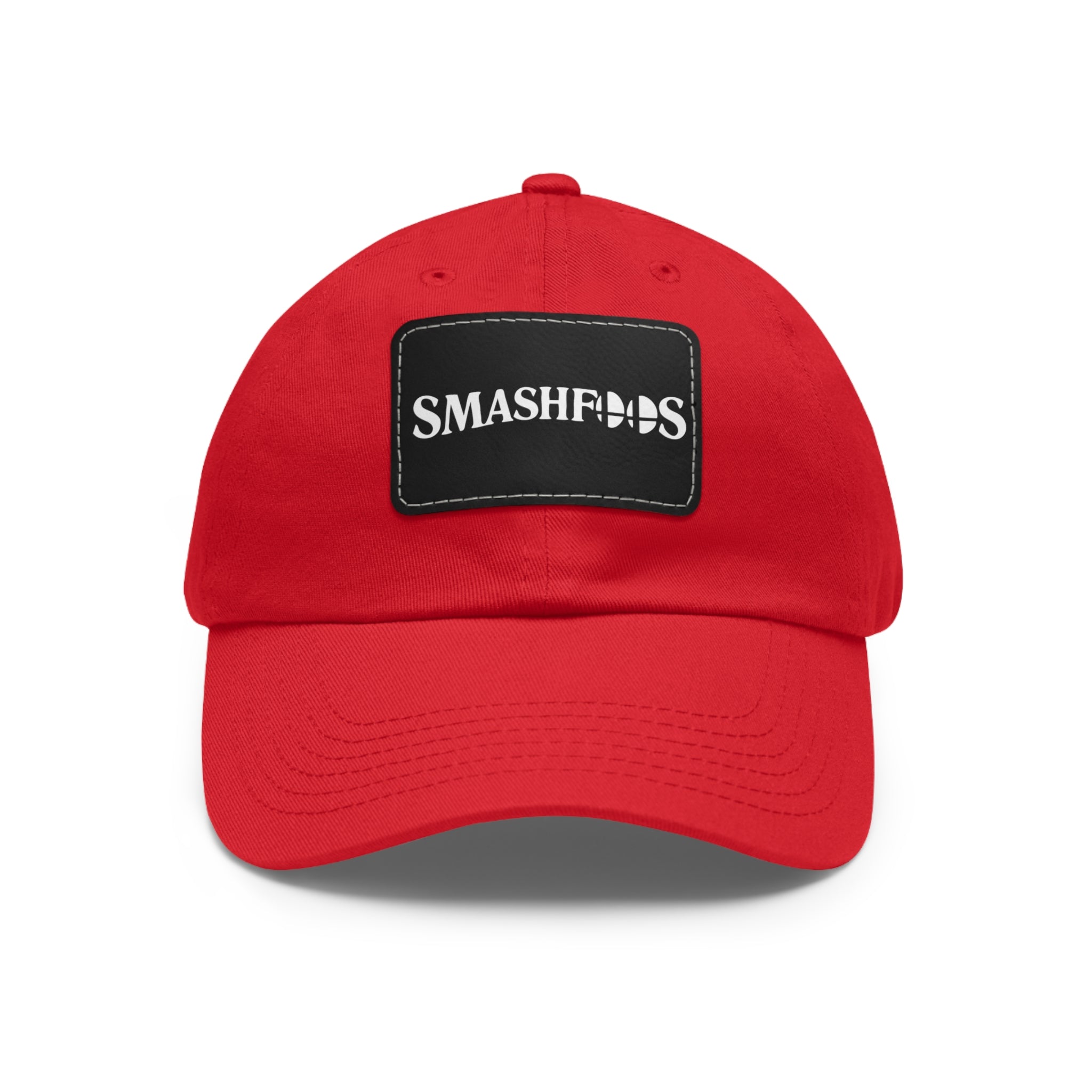 Smashfoos Leather Patch Dad Hat — Black Casual Streetwear Cap